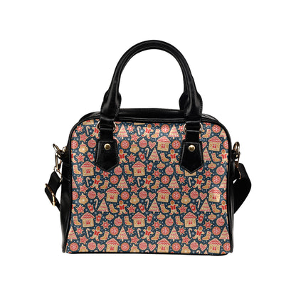 Gingerbread Pattern Print Design 03 Shoulder Handbag