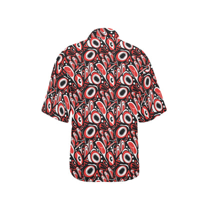 Totem Pole Texture Design Women's Hawaiian Shirt