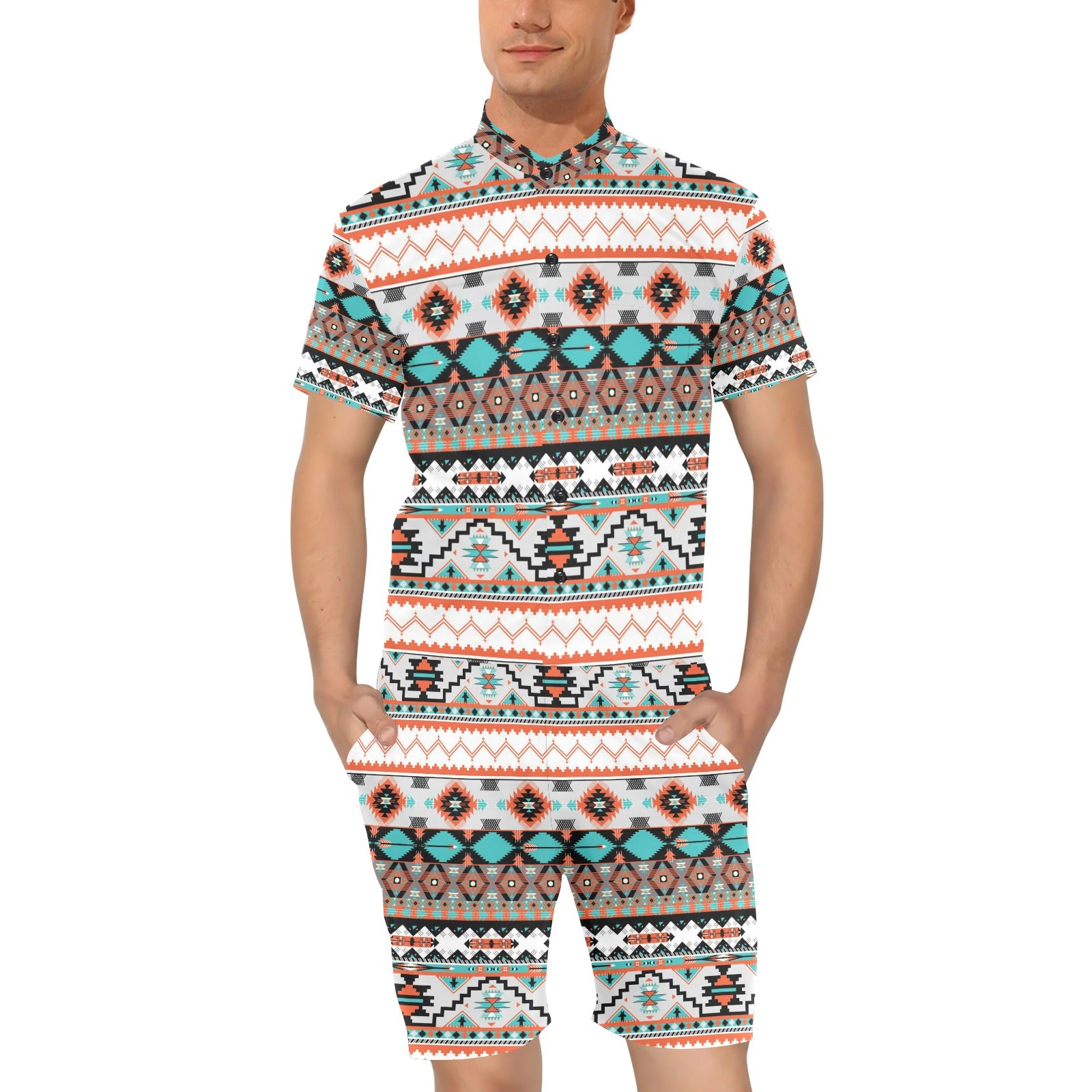 Tribal Aztec Indians pattern Men's Romper – JorJune