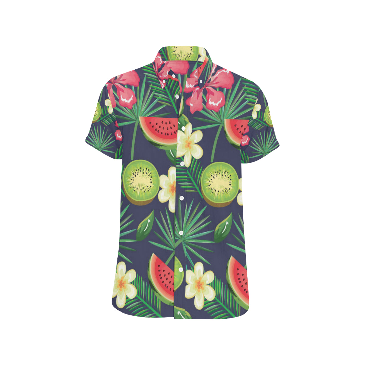 Tropical Fruits Pattern Print Design TF05 Men's Short Sleeve Button Up Shirt