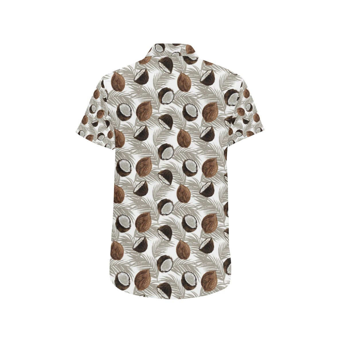 Coconut Pattern Print Design CN03 Men's Short Sleeve Button Up Shirt