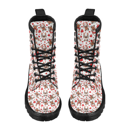 Silky Terriers Heart Print Design LKS302 Women's Boots