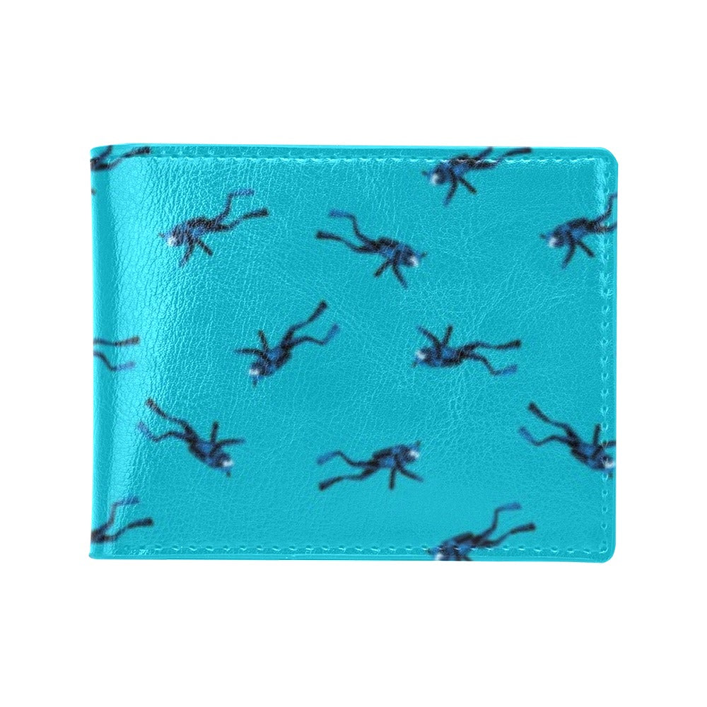Scuba Driver Print Design LKS304 Men's ID Card Wallet
