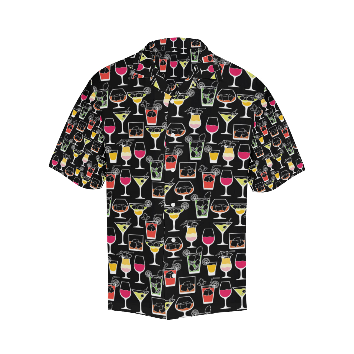 Cocktail Pattern Print Design 01 Men's Hawaiian Shirt