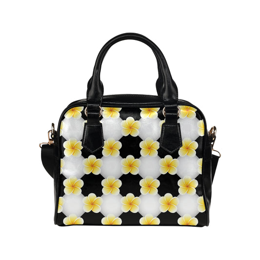 Plumeria Pattern Print Design A04 Shoulder Handbag