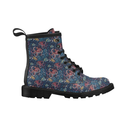 Octopus Deep Sea Print Themed Women's Boots