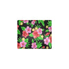 Pink Red Hibiscus Pattern Print Design HB023 Men's ID Card Wallet