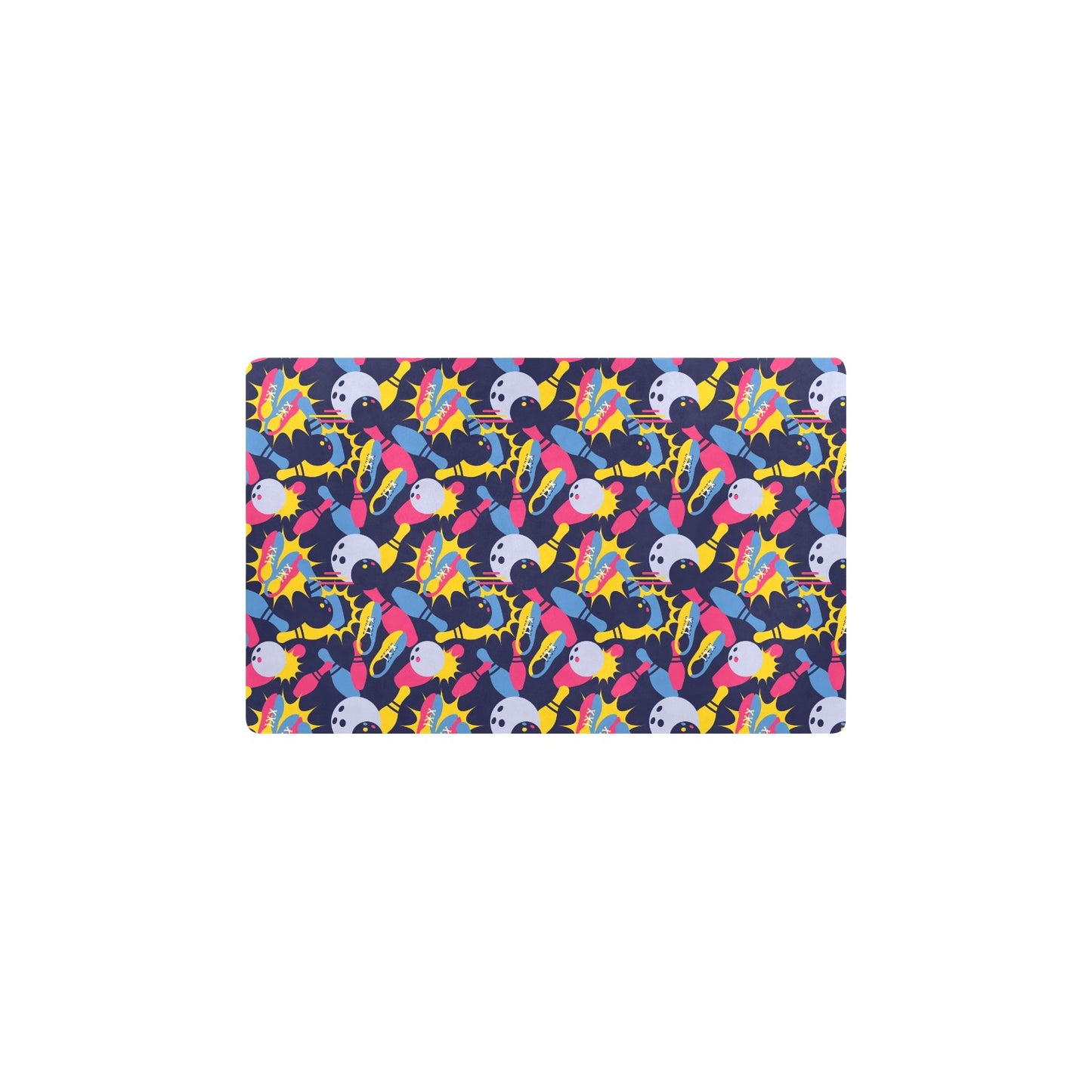 Bowling Pattern Print Design 02 Kitchen Mat