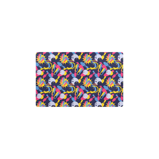Bowling Pattern Print Design 02 Kitchen Mat
