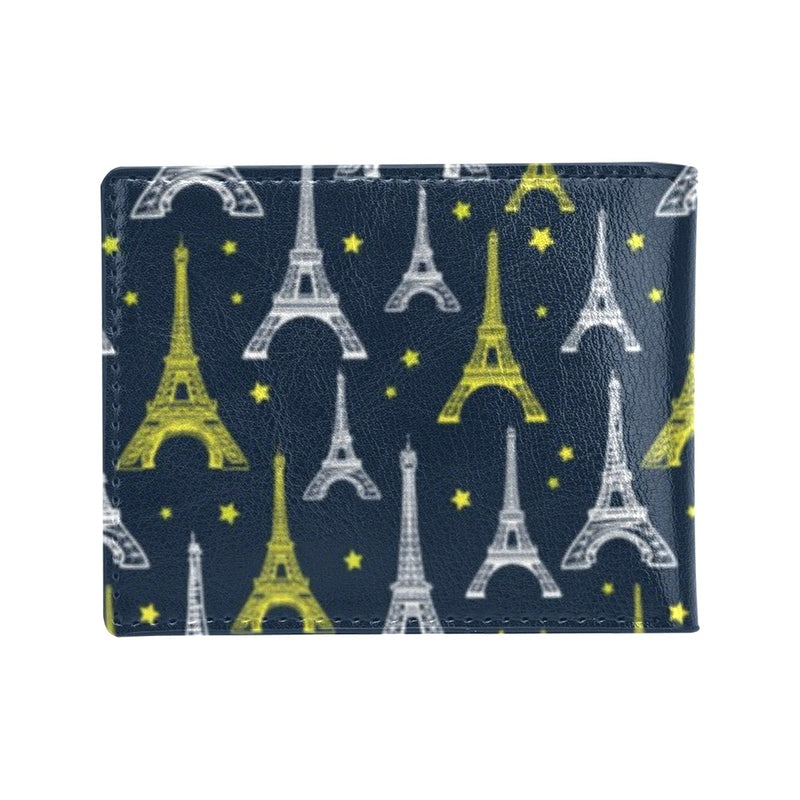 Eiffel Tower Star Print Men's ID Card Wallet