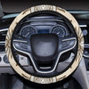 lotus Boho Pattern Print Design LO05 Steering Wheel Cover with Elastic Edge