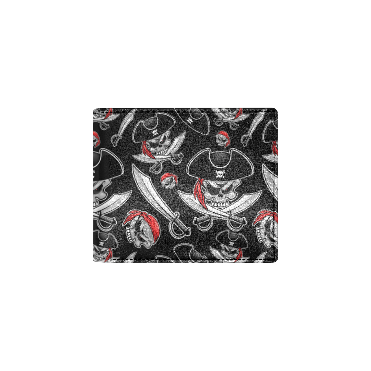 Pirate Pattern Print Design A05 Men's ID Card Wallet