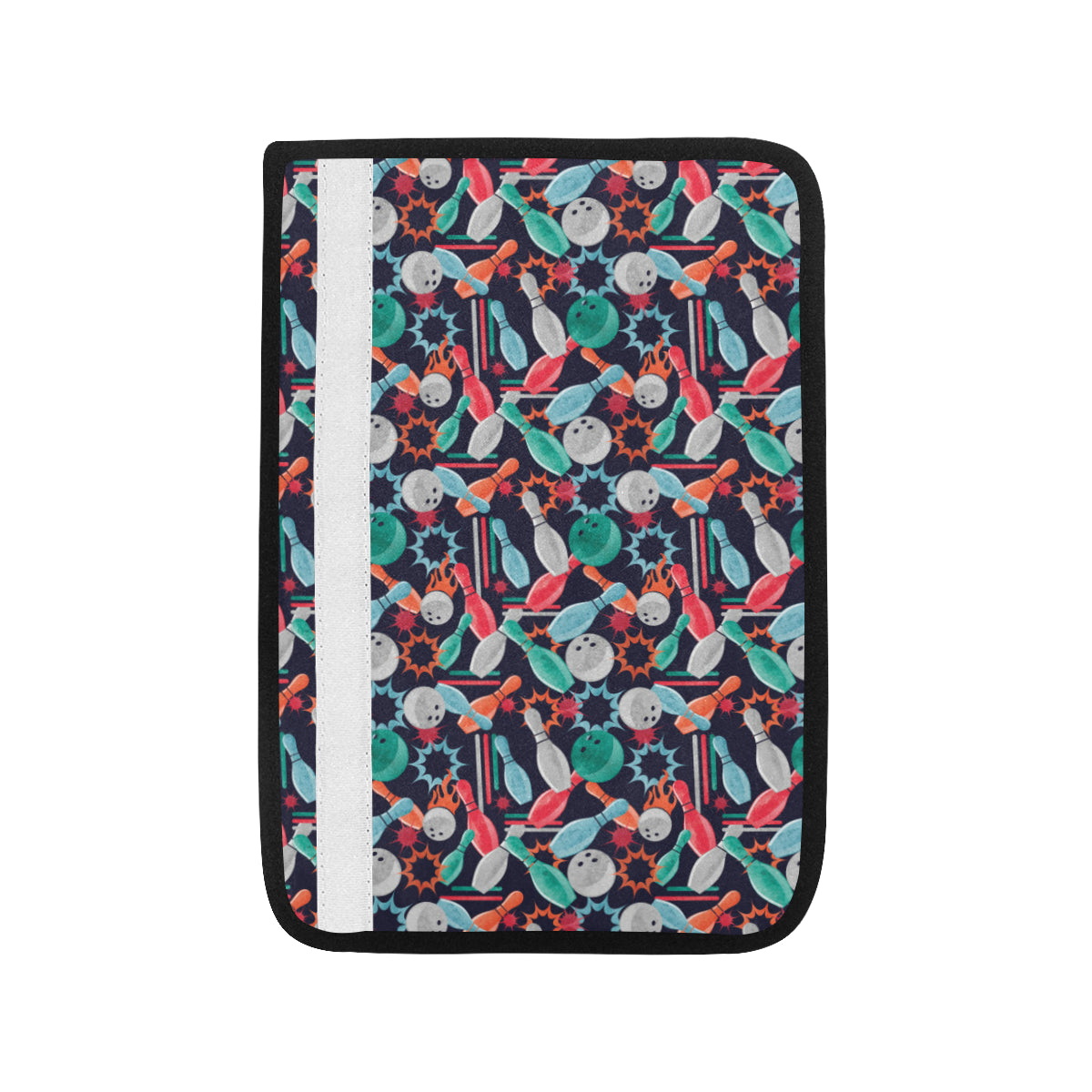Bowling Pattern Print Design 08 Car Seat Belt Cover