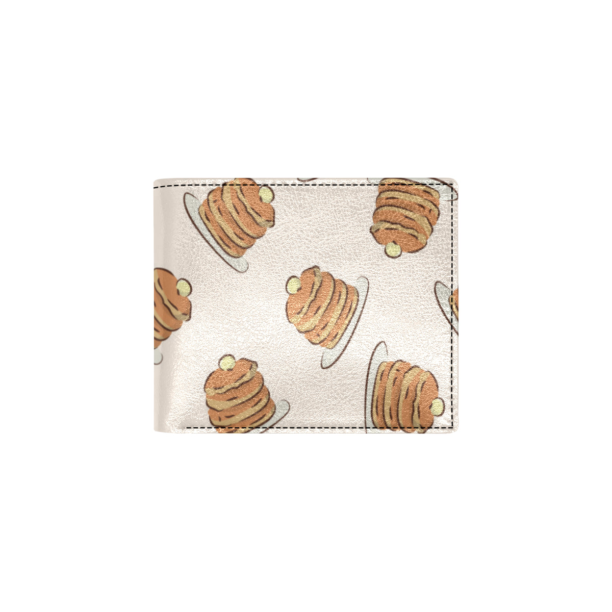 Pancake Pattern Print Design A01 Men's ID Card Wallet