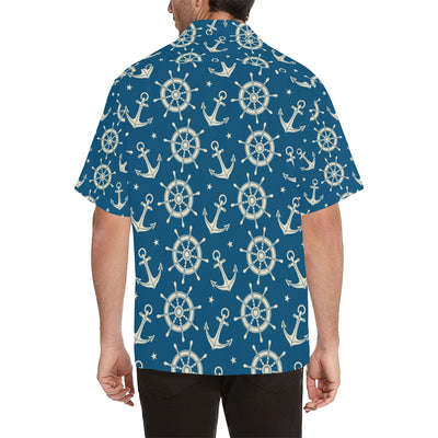 Anchor Pattern Print Design 01 Men's Hawaiian Shirt