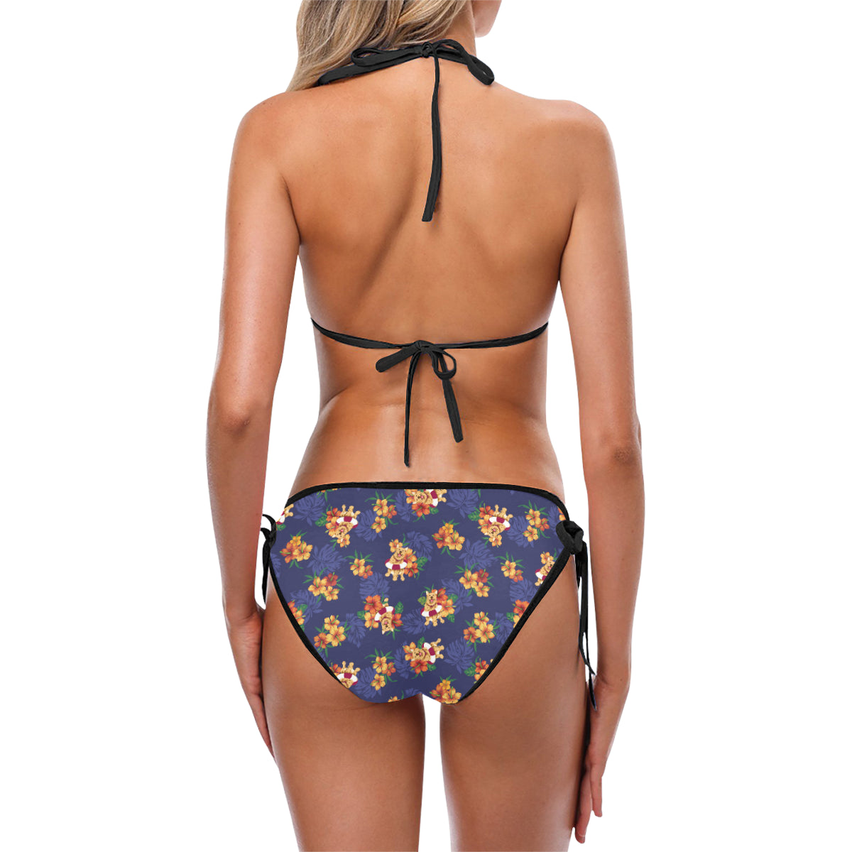 Hawaiian Themed Pattern Print Design H02 Bikini
