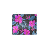 Neon Pink Hibiscus Pattern Print Design HB015 Men's ID Card Wallet