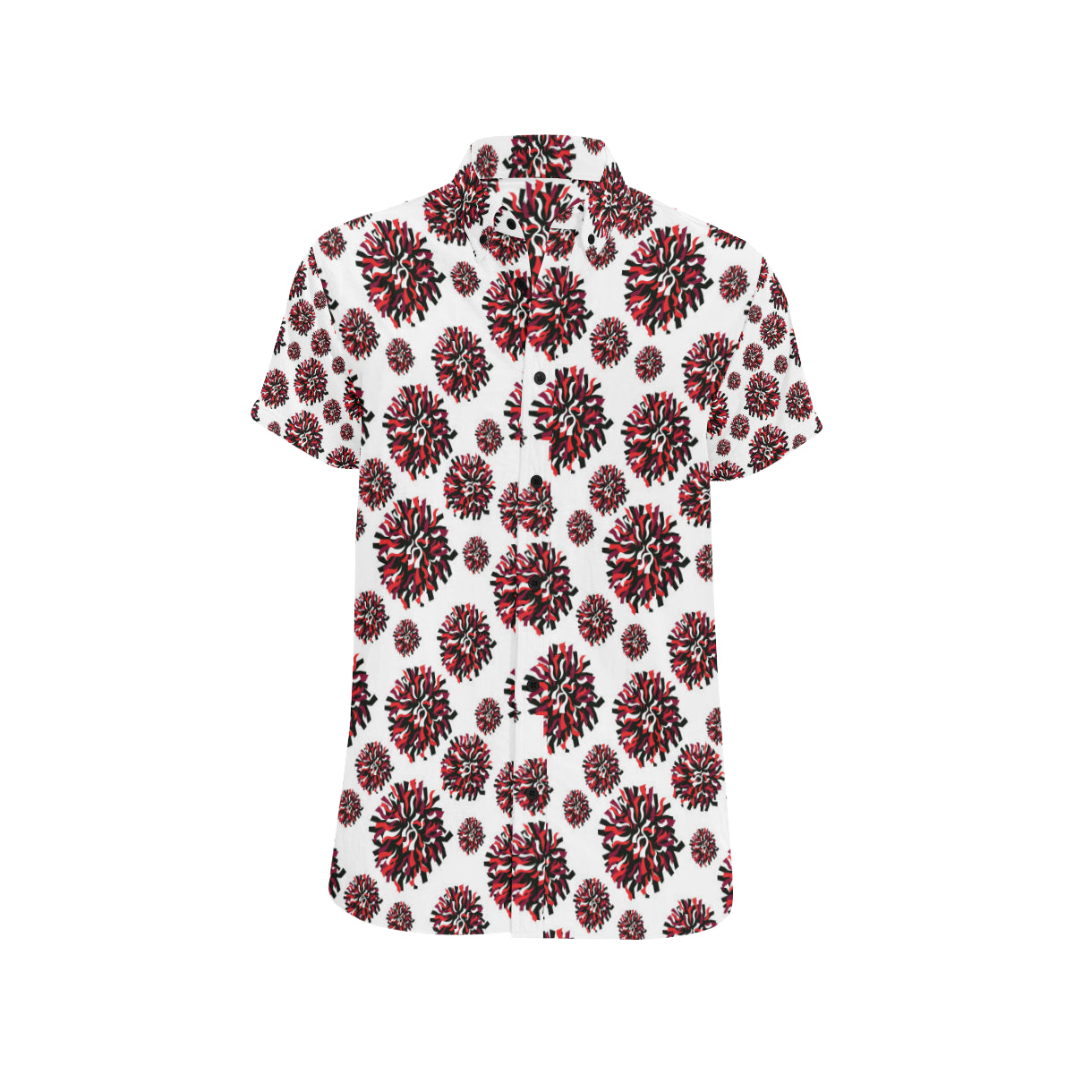 Cheerleader Pattern Print Design 01 Men's Short Sleeve Button Up Shirt