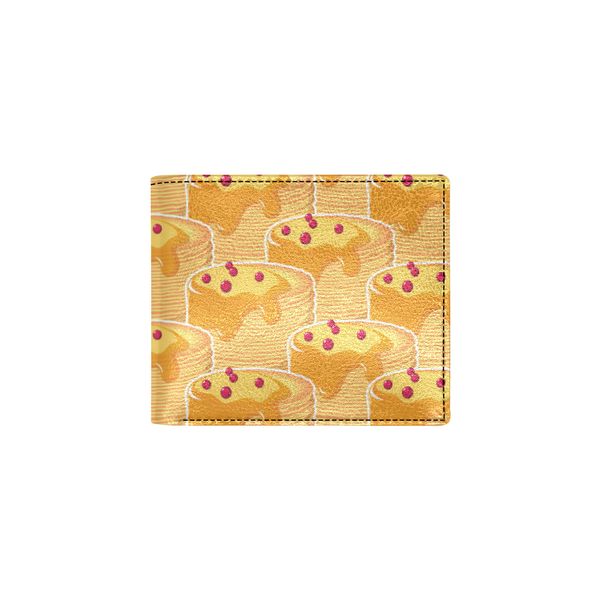 Pancake Pattern Print Design A04 Men's ID Card Wallet