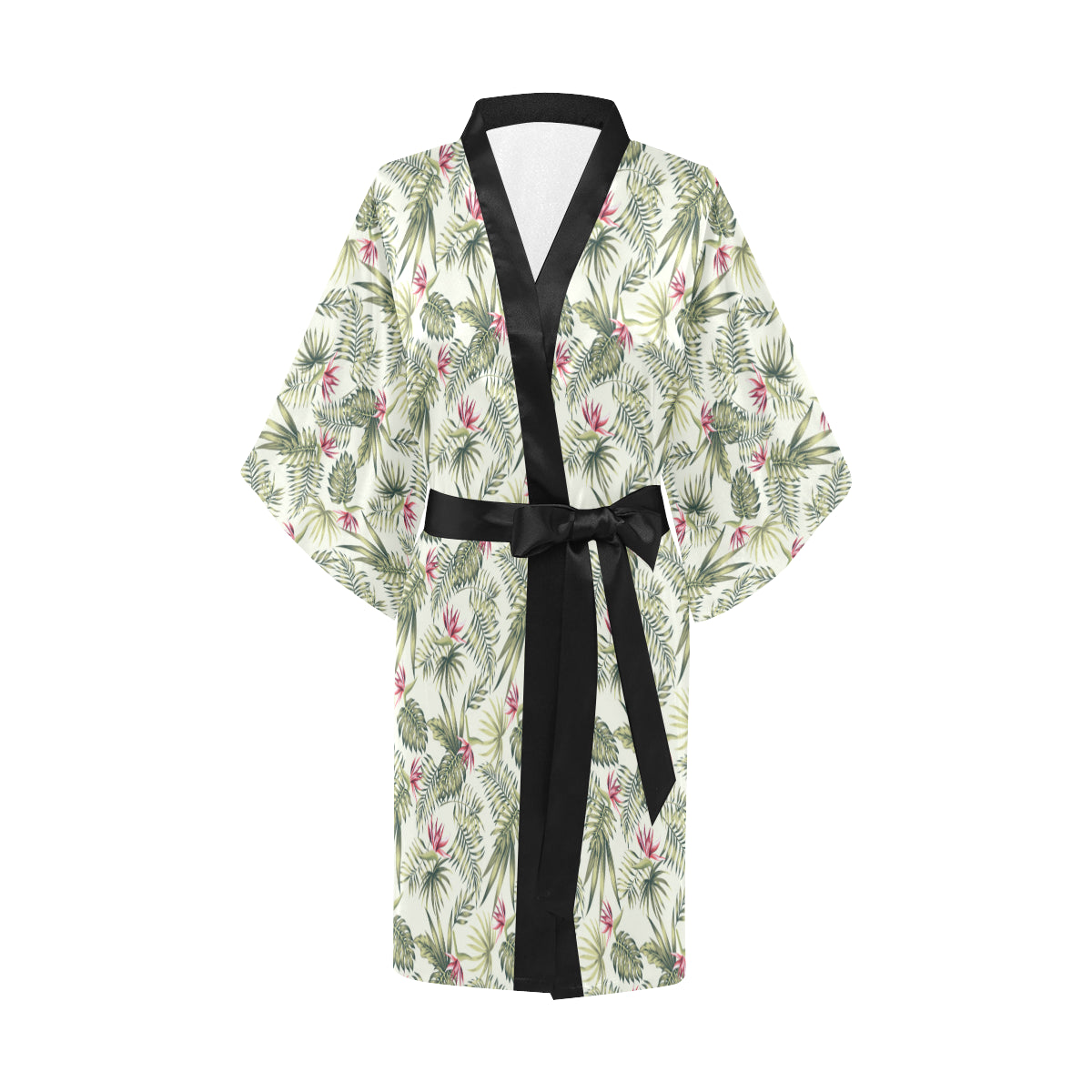 Bird Of Paradise Pattern Print Design 04 Women's Short Kimono