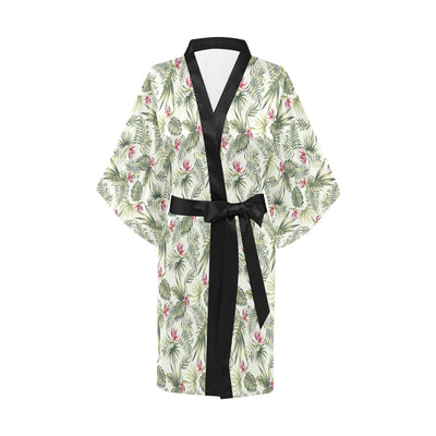 Bird Of Paradise Pattern Print Design 04 Women's Short Kimono