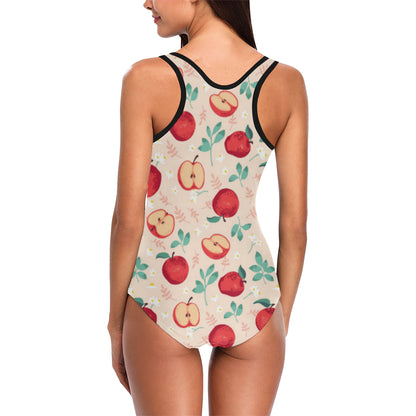 Apple Pattern Print Design AP06 Women Swimsuit