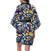 Beach Themed Pattern Print Design 04 Women's Short Kimono