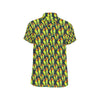 Lovebird Pattern Print Design 01 Men's Short Sleeve Button Up Shirt