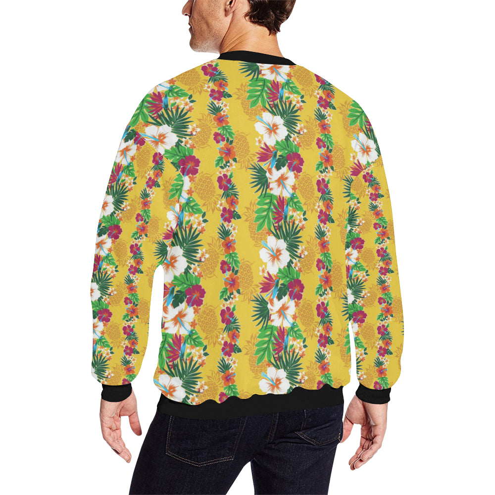 Hawaiian Themed Pattern Print Design H09 Men Long Sleeve Sweatshirt
