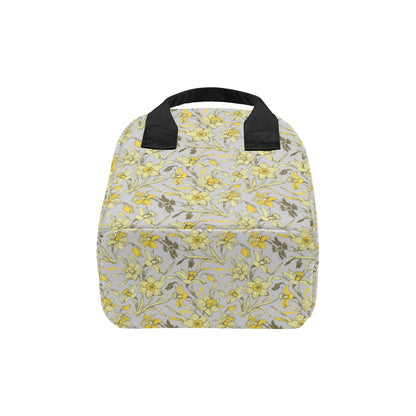 Daffodils Pattern Print Design DF05 Insulated Lunch Bag