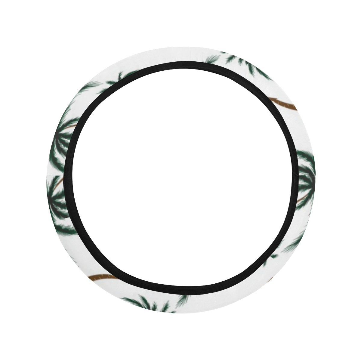 Palm Tree Pattern Print Design PT07 Steering Wheel Cover with Elastic Edge