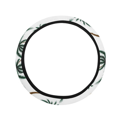 Palm Tree Pattern Print Design PT07 Steering Wheel Cover with Elastic Edge
