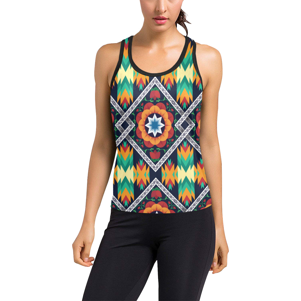 African Kente Women's Racerback Tank Top
