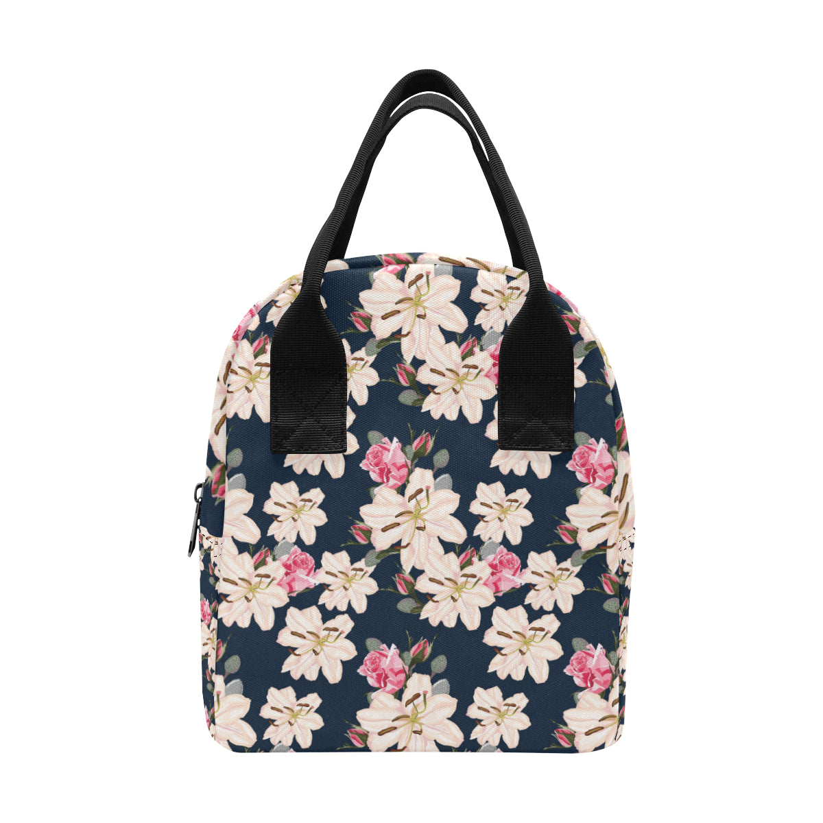 Lily Pattern Print Design LY04 Insulated Lunch Bag