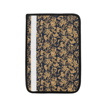 Baroque Golden Pattern Print Design 03 Car Seat Belt Cover