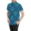 Medallion Pattern Print Design 04 Men's Short Sleeve Button Up Shirt