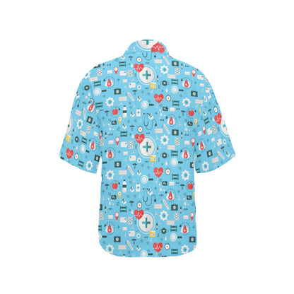 Medical Pattern Print Design 06 Women's Hawaiian Shirt