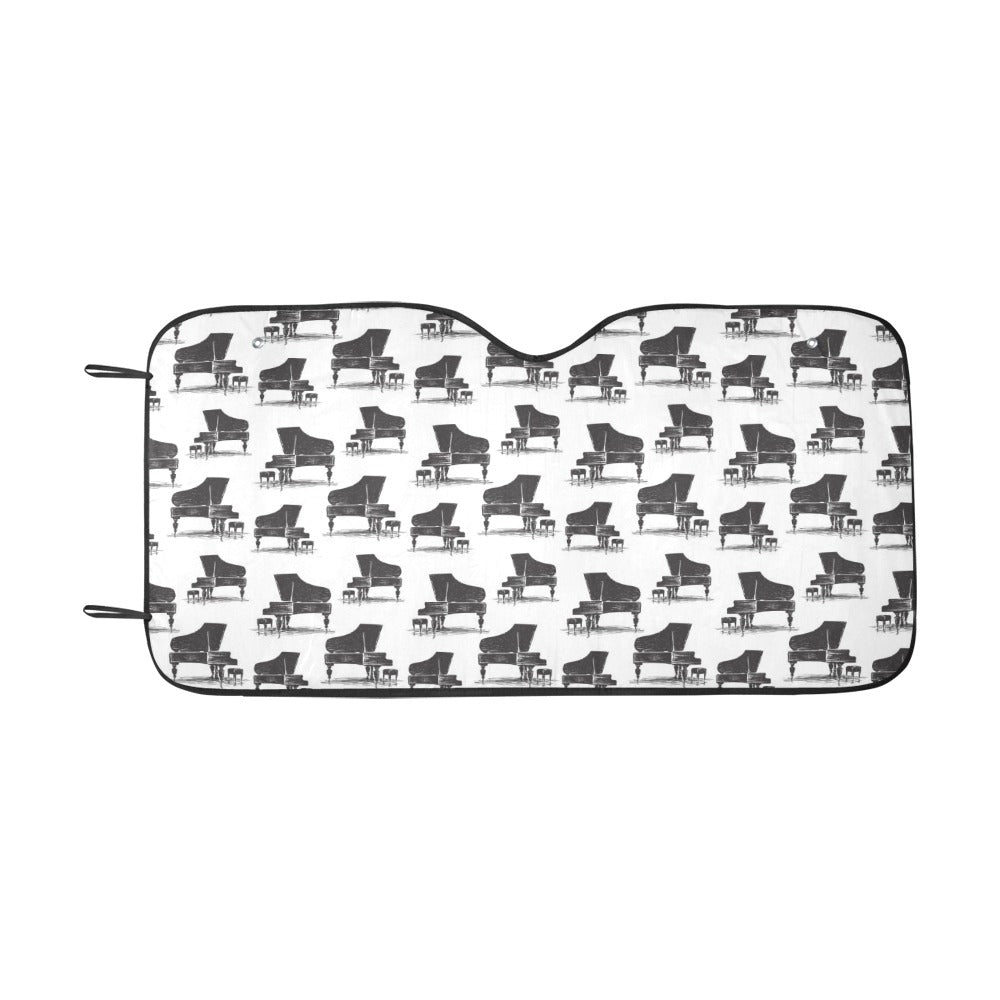 Piano Print Design LKS401 Car front Windshield Sun Shade