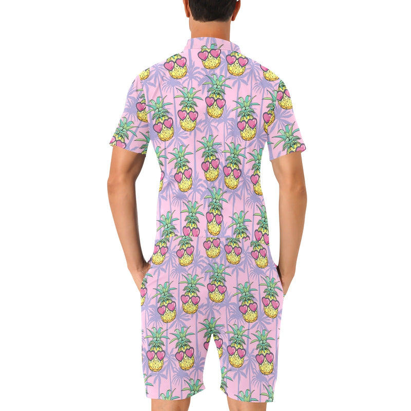 Pineapple Pattern Print Design PP06 Men's Romper