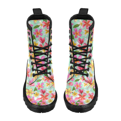 Plumeria Pattern Print Design PM014 Women's Boots