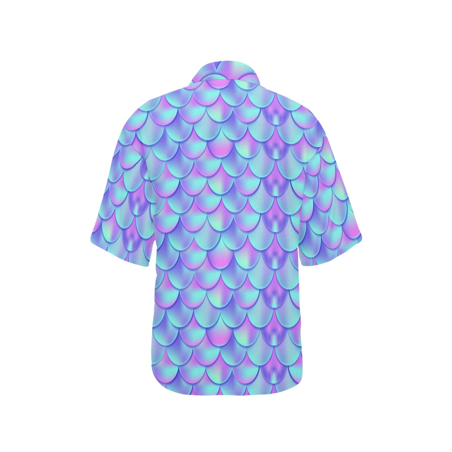 Mermaid Tail Design Print Pattern Women's Hawaiian Shirt