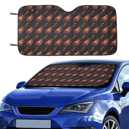 Electric Guitar Print Design LKS406 Car front Windshield Sun Shade