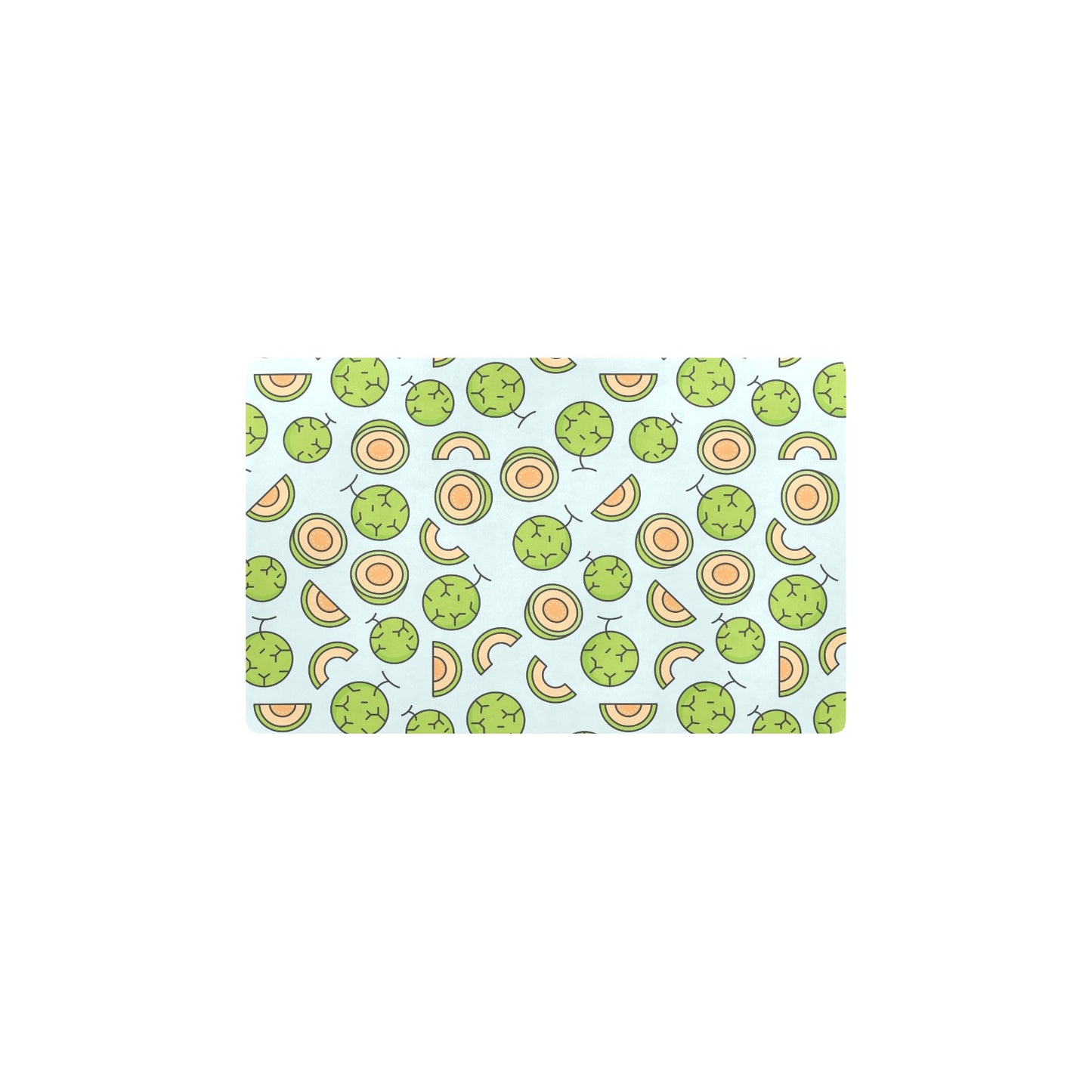 Cantaloupe Pattern Print Design 02 Kitchen Mat