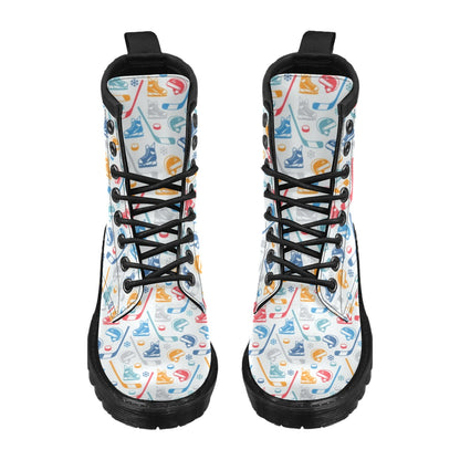 Hockey Equipment Print Design LKS301 Women's Boots