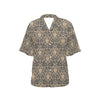 Damask Elegant Luxury Print Pattern Women's Hawaiian Shirt