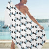 Scottish Terriers Print Design LKS3012 Beach Towel 32" x 71"