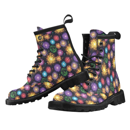 Firework Print Design LKS305 Women's Boots