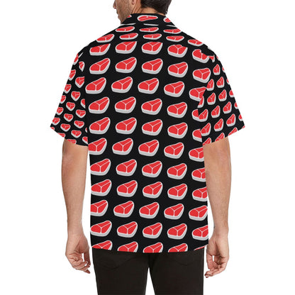 Steak Print Design LKS303 Men's Hawaiian Shirt