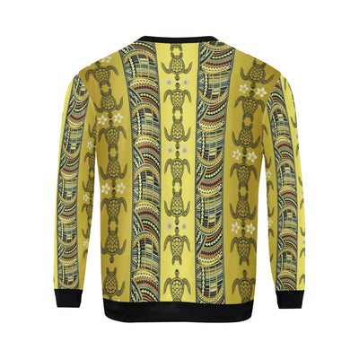 Polynesian Turtle Hawaiian Design Print Men Long Sleeve Sweatshirt