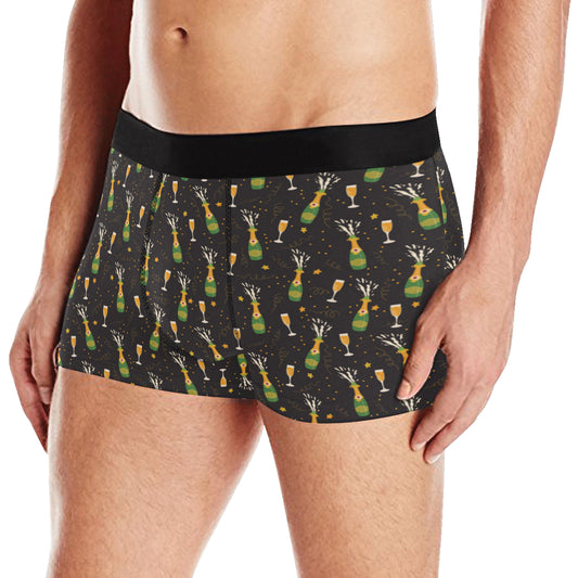 Champagne Pattern Print Design 04 Men's Boxer Briefs